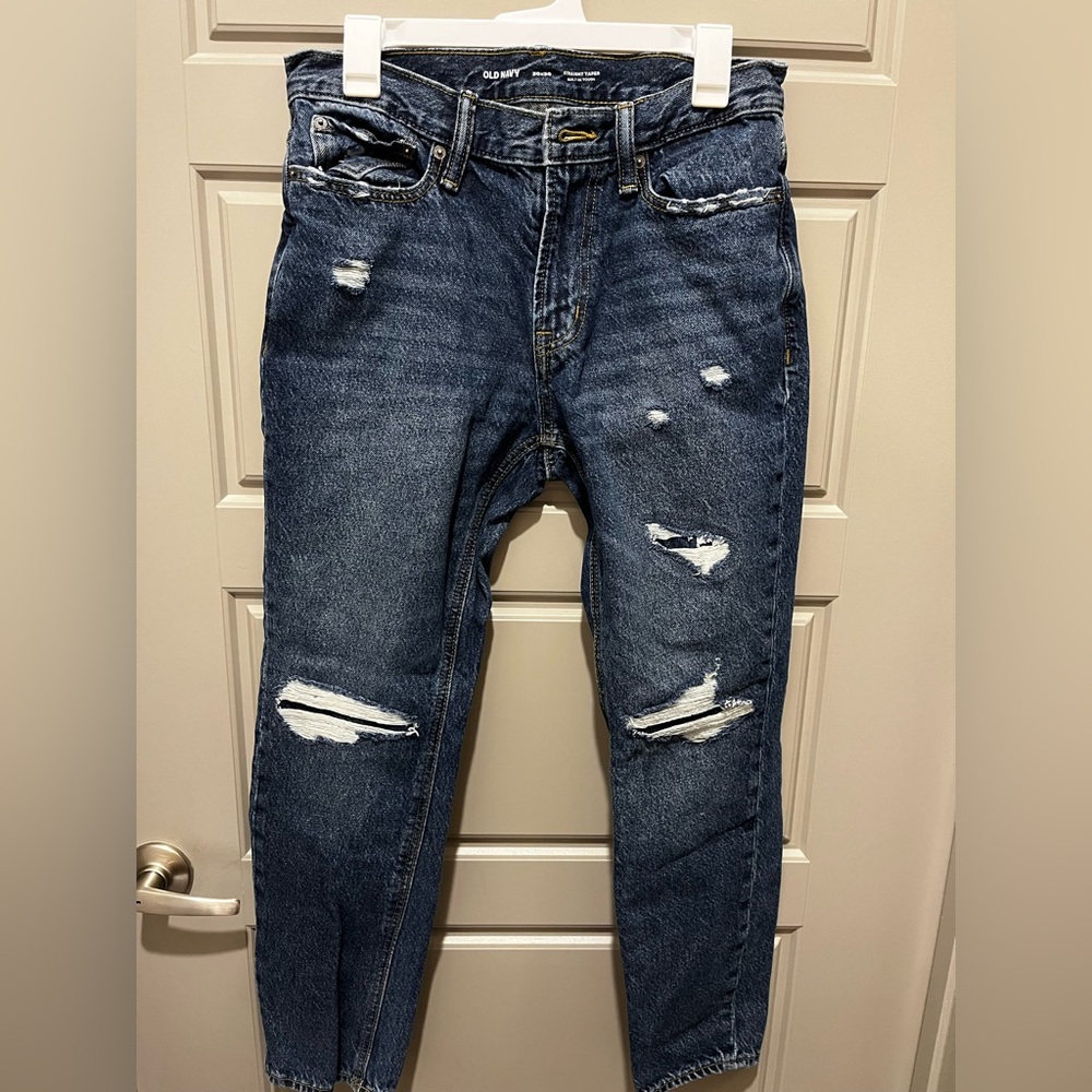 Stylish Blue Distressed Men's Jeans